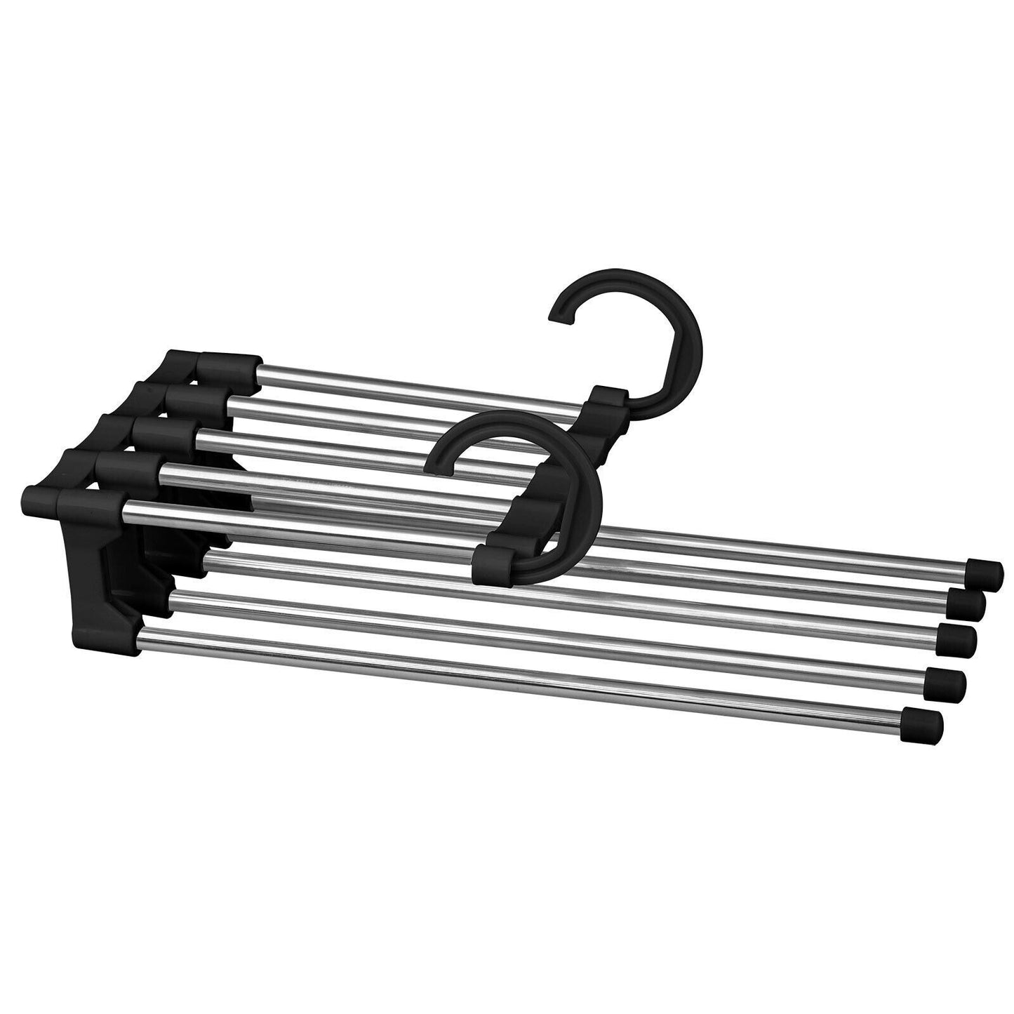 5 In1 Multi-functional Pants Rack Shelves Stainless Steel Wardrobe Magic Hanger