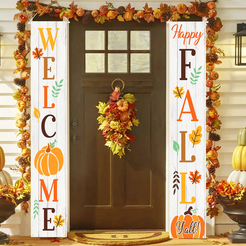 Thanksgiving Couplet Banner Creative Decoration Curtain Hanging Flag