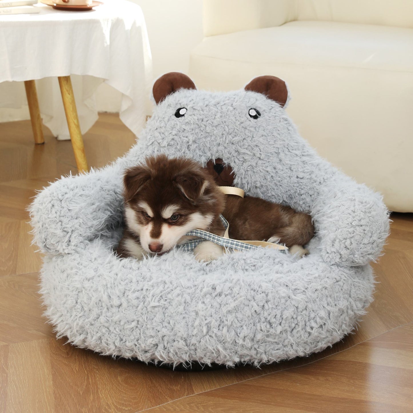 New Winter Cute Alpaca Cat Bed House Nest Warm Comfortable Pet Products Bottom Non-slip Bed For Dog Dog Bed Pet Mats Pads