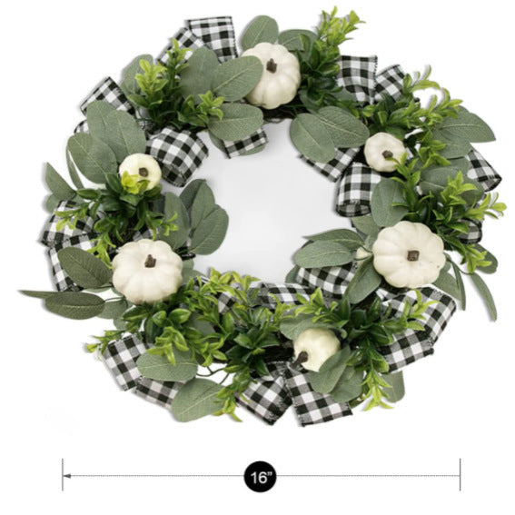 Christmas Decoration Thanksgiving 40CM Harvest Pumpkin Wreath