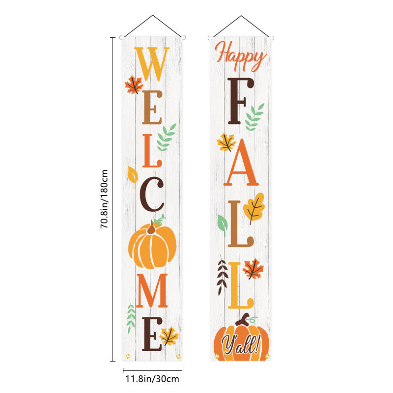 Thanksgiving Couplet Banner Creative Decoration Curtain Hanging Flag